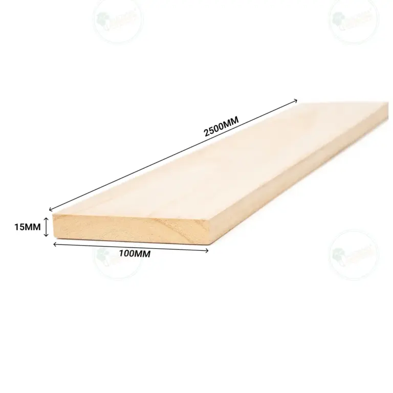 Planed Paulownia Plank 2500x100x15 mm