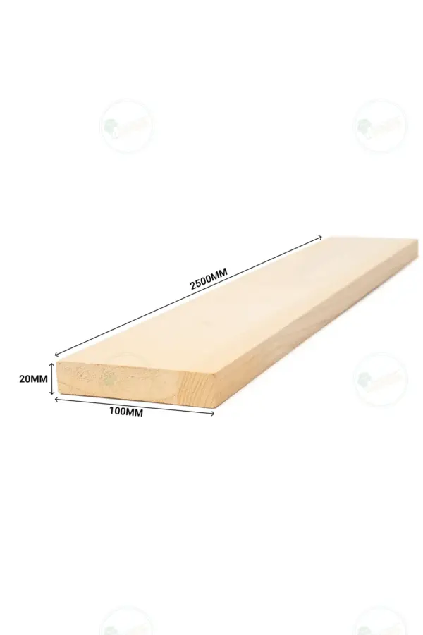 Planed Paulownia Plank 2500x100x20 mm