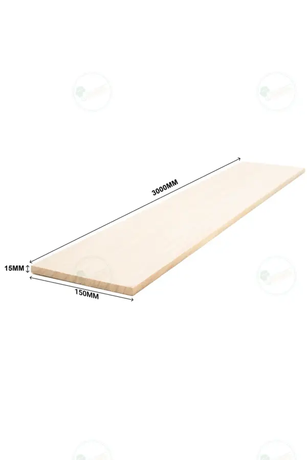 Planed Paulownia Plank 3000x150x15 mm