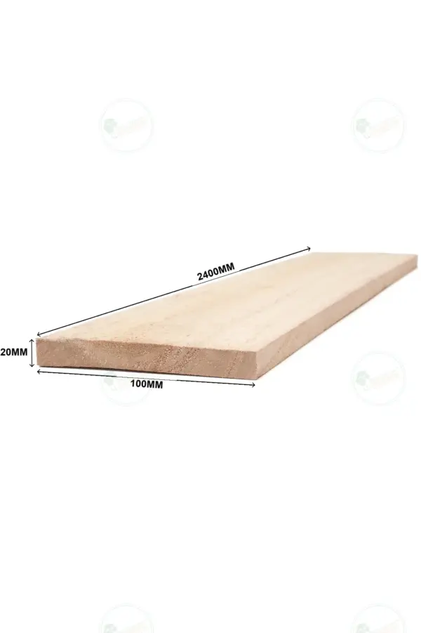 Rough Paulownia Plank 2400x100x20 mm grade A