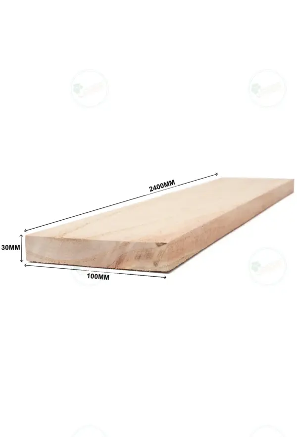 Rough Paulownia Plank 2400x100x30 mm grade A