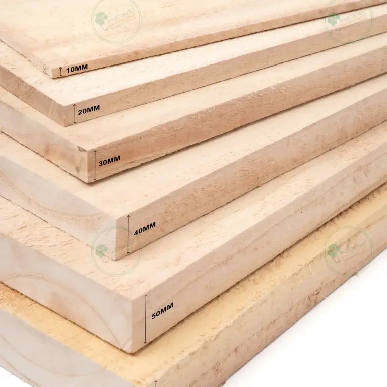 Rough Paulownia Plank 2400x100x20 mm grade AB