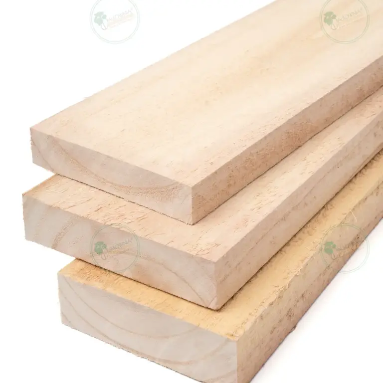 Rough Paulownia Plank 2400x100x60 mm grade AB