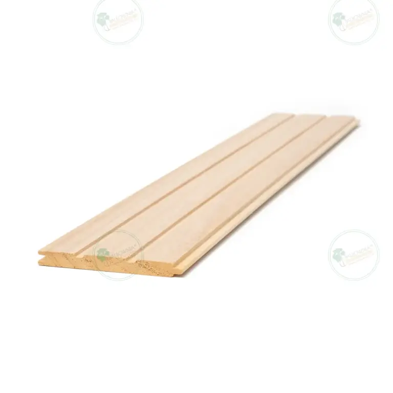 Tongue-and-Groove Paulownia Cladding Board 2200x125x10 mm